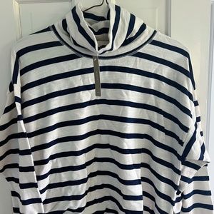 J. Crew Cream and Navy 'Vintage Fleece', Size Large